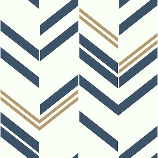 RoomMates Chevron Stripe Peel & Stick Wallpaper in Blue | 20.5" x 16.5ft | Michaels®